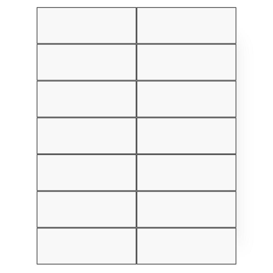 Plain Self Adhesive Labels (14/Sheet) - 99 mm x 38 mm Plain Self Adhesive Labels (14/Sheet) - 99 mm x 38 mm